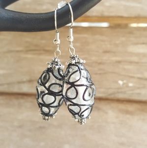 Glass bead earrings